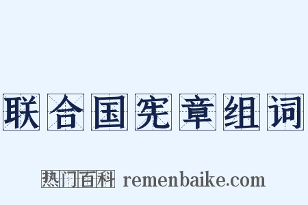联合国宪章组词是什么意思的图片